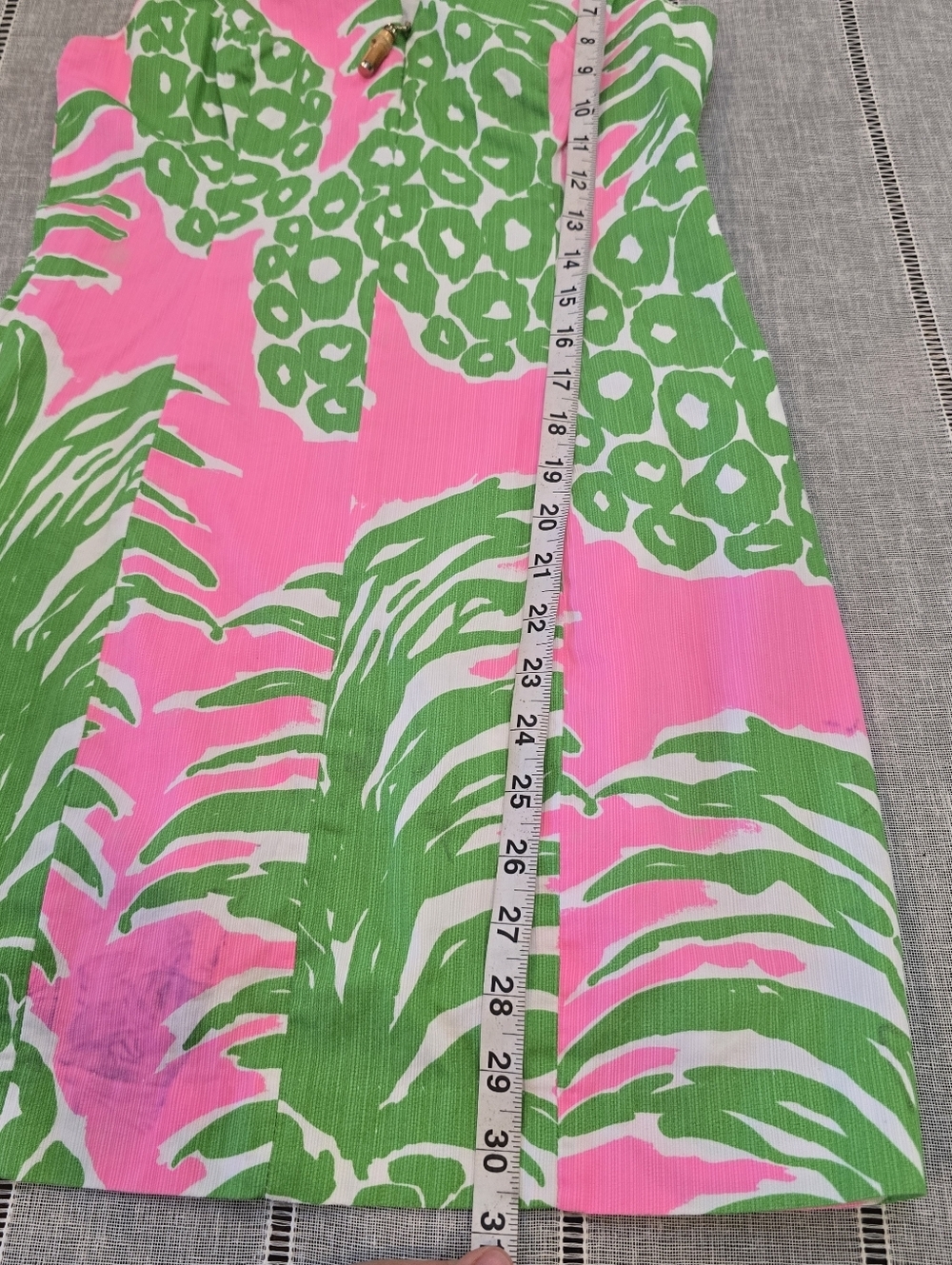 LILLY PULITZER Mila Lined Pineapple Print Shift Dress in Flamenco Size 0. - Picture 9 of 16